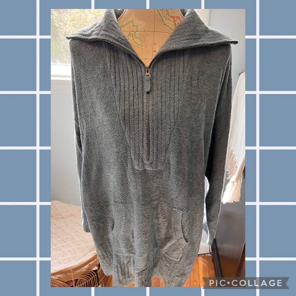 Barefoot Dreams Sweaters - Like New Barefoot Dreams Cozy Chic Lite Plus Size 1/2 Zip Sweater